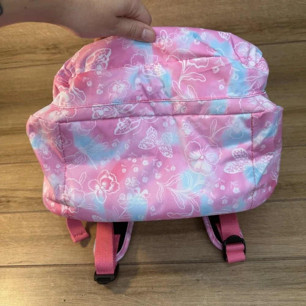 Kipling Backpack Pink Color Print Laptop Bookbag School Large NEW Seoul